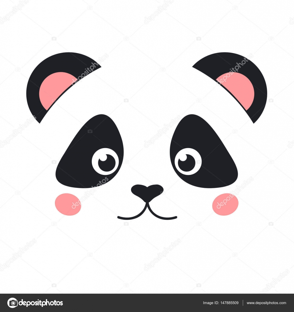 Cara de panda dos desenhos animados imagem vetorial de El4anes© 147885509
